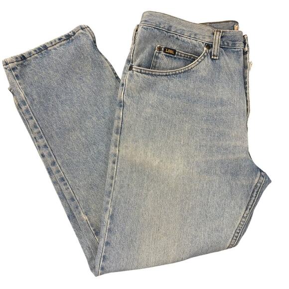 Lee Other - Vintage Lee Men’s Regular Fit Distressed Denim Jeans 36x29 Light Wash Grunge
